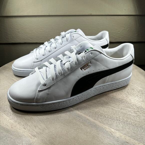 Puma Classic XXI Mens Sneakers Size 13 White Black Accent Low Top Court Low Top - Picture 8 of 15